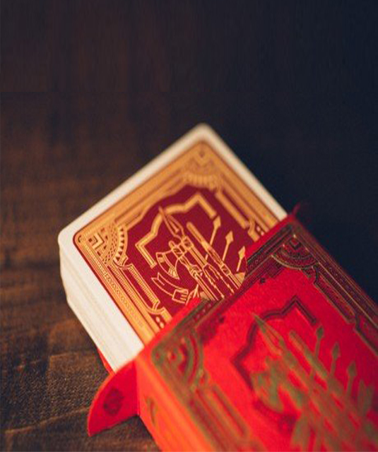 Red & Gold Marked Playing Cards